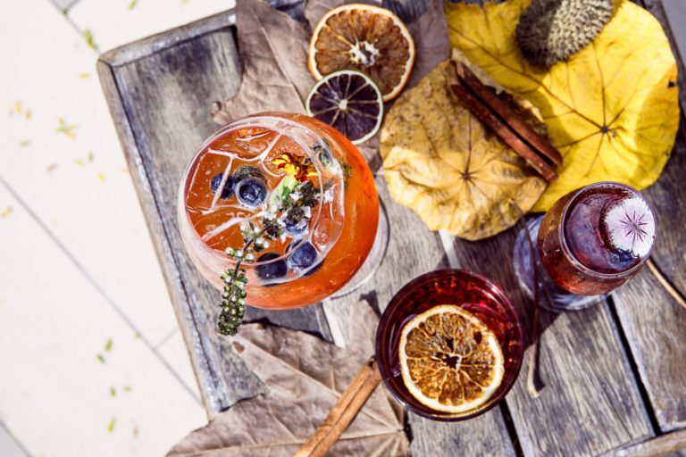 assortment of cocktail drinks